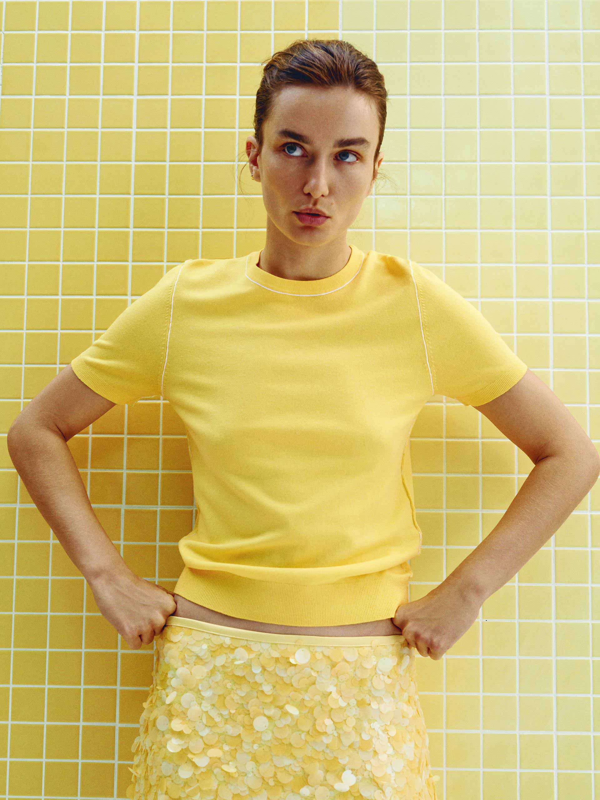 yellow-holding-zara Image: Zara