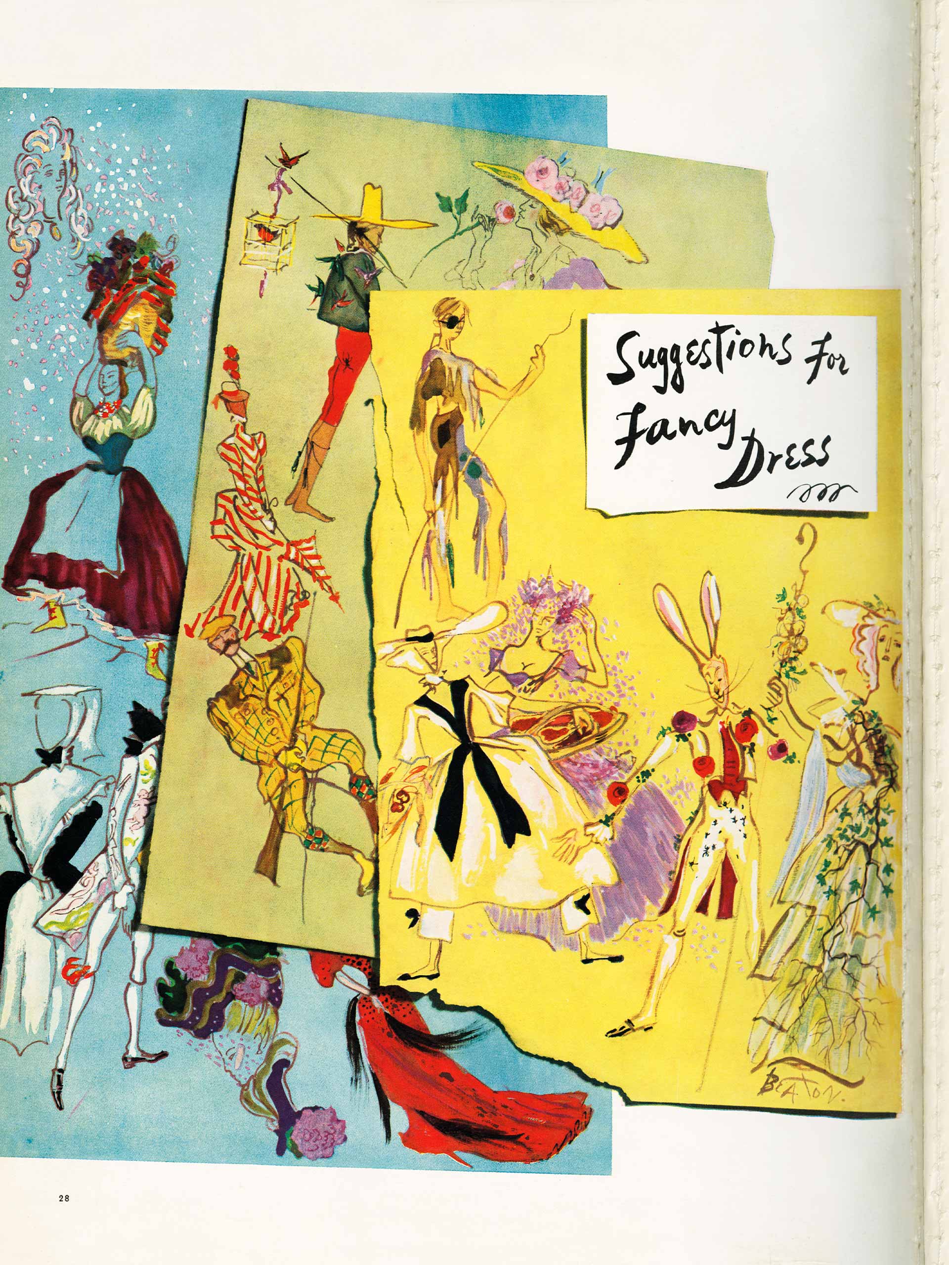 cecil-beaton-holding-page-cecil-beaton-archive-conde-nast Image: 'Suggestions for Fancy Dress' by Cecil Beaton, British Vogue December 1937 / Cecil Beaton Archive / Condé Nast